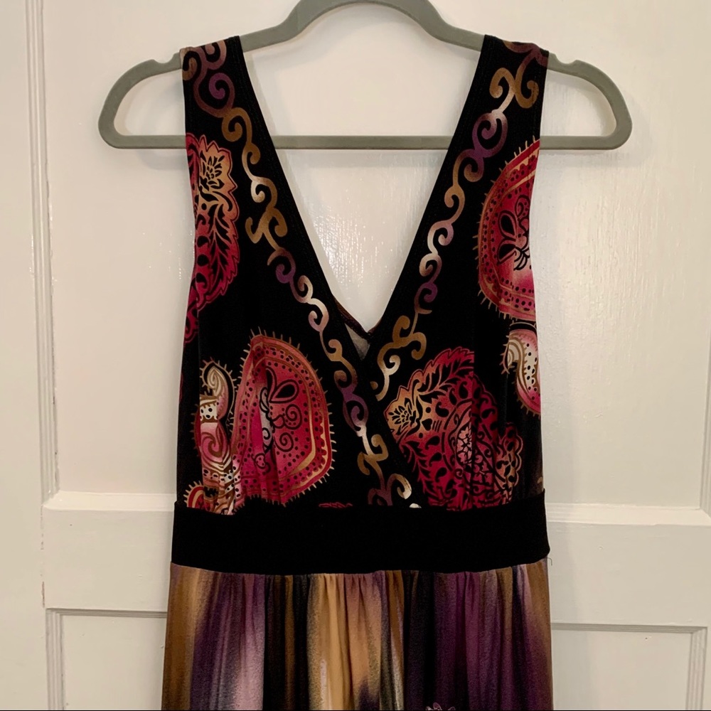 Paisley Dress W/Tie Back 20W - Picture 3 of 4